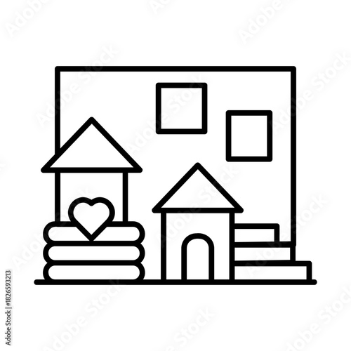 Classroom with toys and books