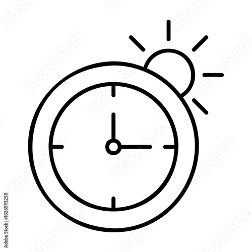 Clock with sun