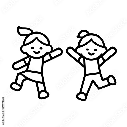 Kids dancing together