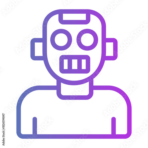 Robot costume Line Gradient Icon