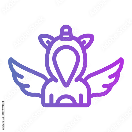 Unicorn costume Line Gradient Icon