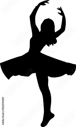 silhouette of a woman dancing