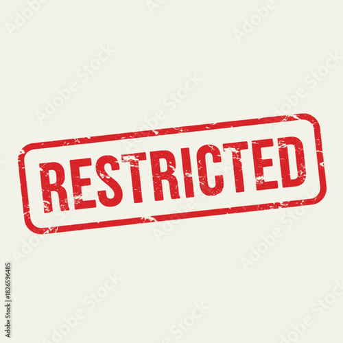 Red grunge "RESTRICTED" stamp on a light background, indicating limited access or classified information.