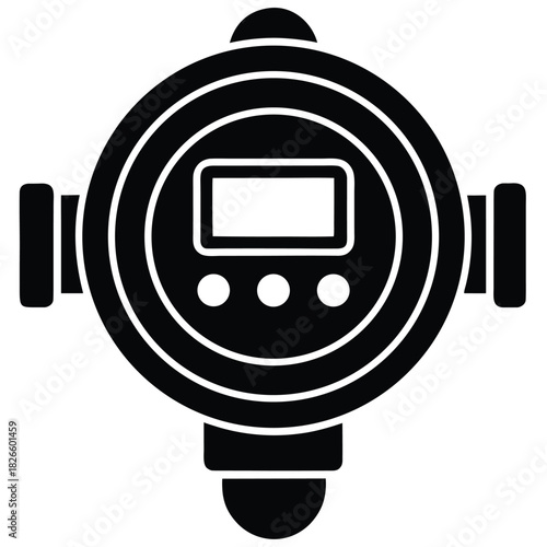 smart water meter on white background