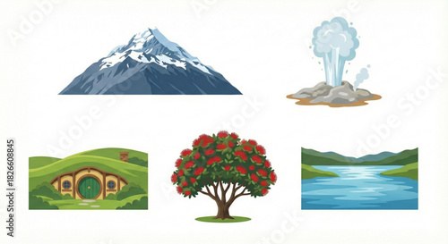 Collection of Scenic Landscapes and Nature Elements