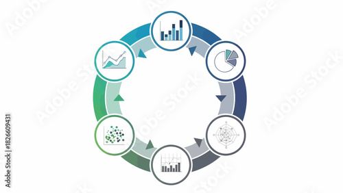 Innovative Data Visualization Cycle Depicting Business Analytics And Strategy