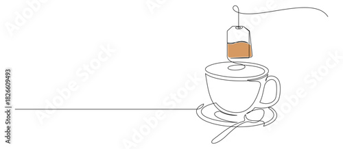 cup of tea line art style vector 2.eps