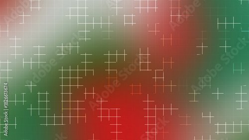 Christmas Red Green Soft Gradient Grid Line Abstract Background 