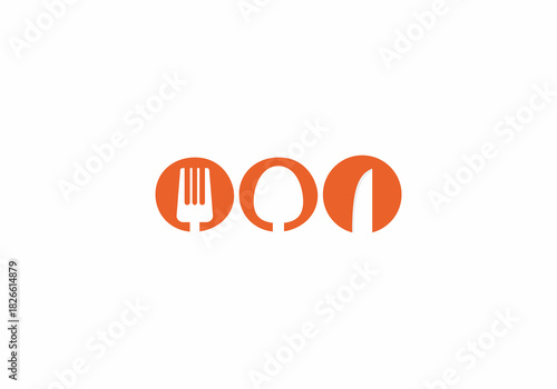 spoon fork knife logo vector icon