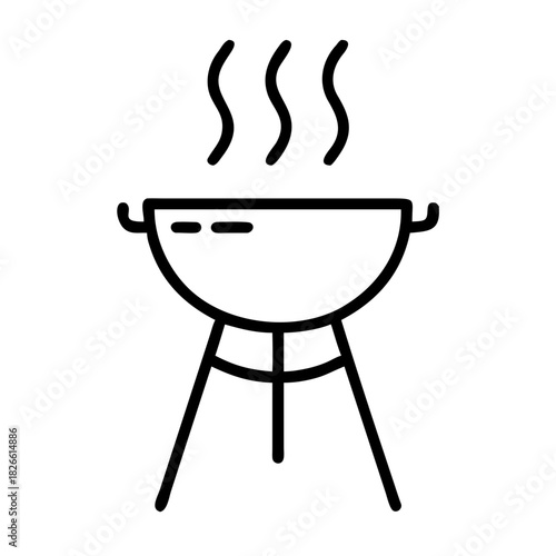 stylized barbecue grill icon