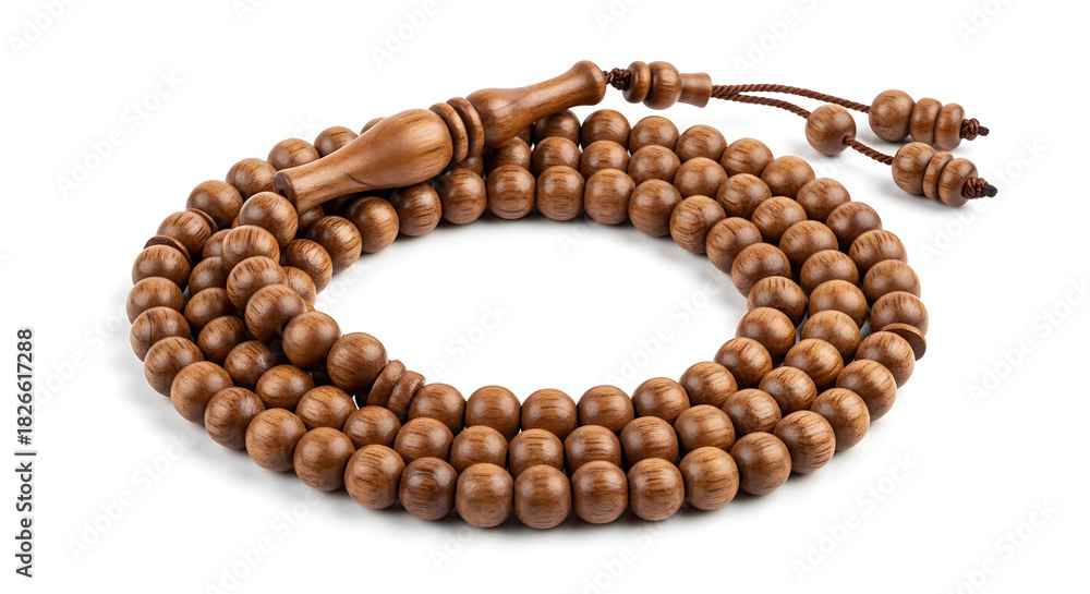 Obraz premium Isolated Islamic Prayer Beads (Tasbih) for Meditation