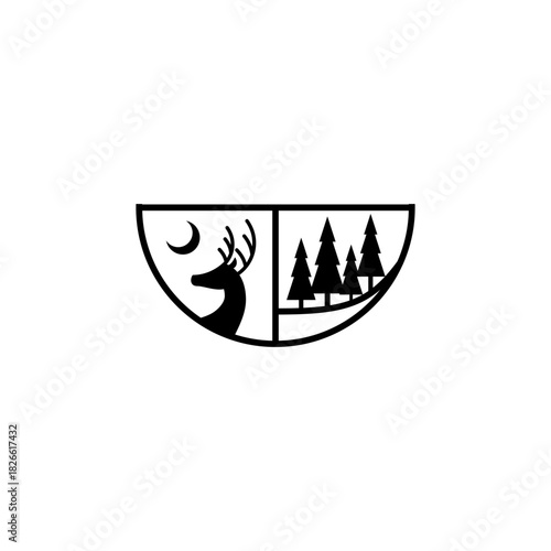 Forest and mountain adventure logo badge bundle. Retro outdoor emblem set with hiking and camping theme. Mountain forest explorer patch pack. Rustic nature and trekking sticker. Vector illustration