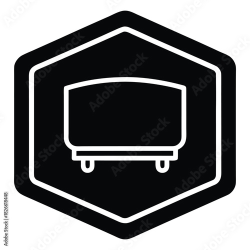 smart lounge panel on hip icon on white background