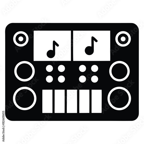 smart music panel on white