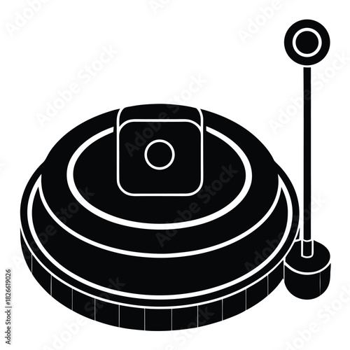 smart robot cleaner on white background