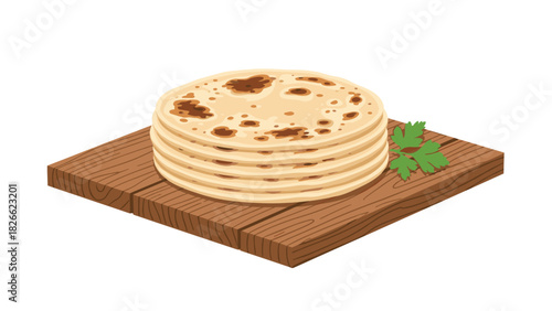 Tortillas stacked high on a wooden board, perfect for tacos, burritos, and authentic Mexican food recipes