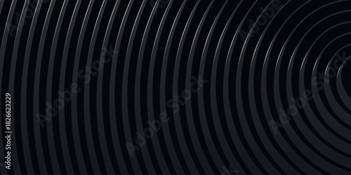 Luxurious abstract background with elegant glossy black lines. Circular line pattern for business, brochures, certificates, and invitations.