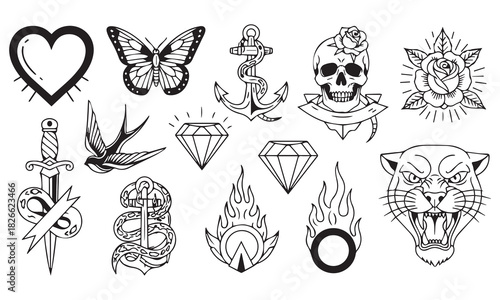 Creative Symbol & Icon Collection | Tattoo Designs, Vector Art & Abstract Illustrations