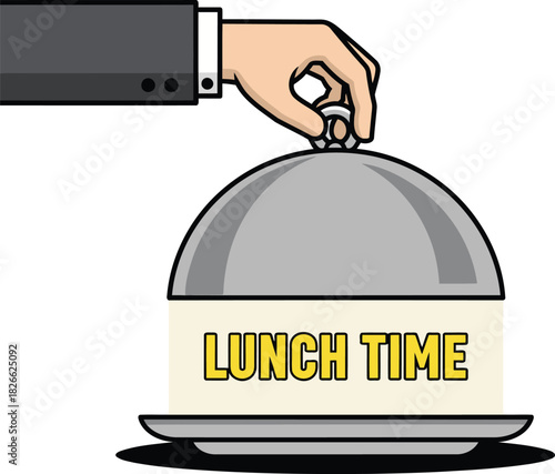 Presenting lunchtime with a flourish under a silver cloche for the eagerly awaiting diners soon