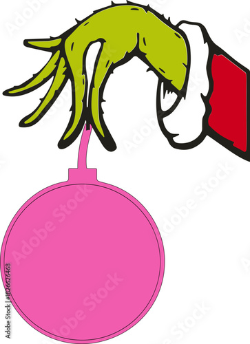 merry grinch hand svg