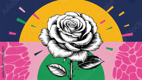 abstract background with a flower