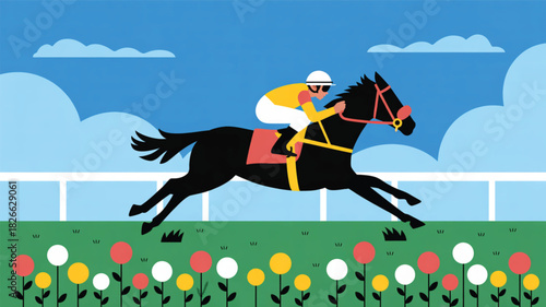 horse riding on a horse