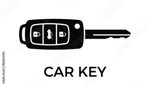 Car key vector icon isolated on a white background vehicle security and automotive remote control