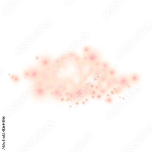 Sparks and dust stars, glow flare light effect. Abstract particles, light effect on a white background. Vector illustration.