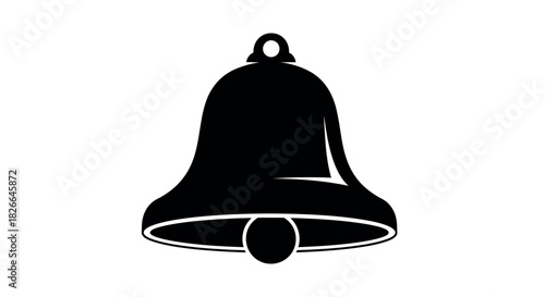 Classic flat bottom holiday bell silhouette simple and elegant design