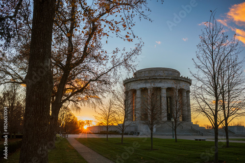 Sunset photo of George Rogers Clark National Historical Park in Vincennes, Indiana, USA
