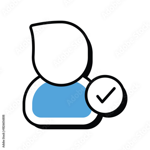 User  icon with white background vector stock illustration