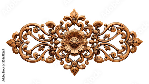 high art carved ornaments on antique wood