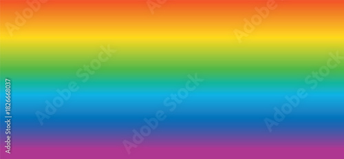 Horizontal rainbow gradient background with vibrant multicolor spectrum and smooth blended abstract design