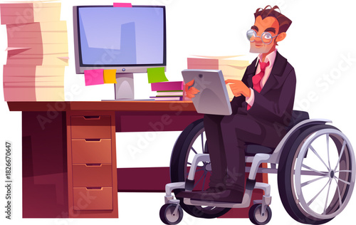 Wheelchair Business Man