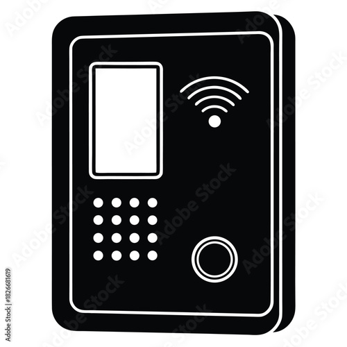 smart intercom on white background