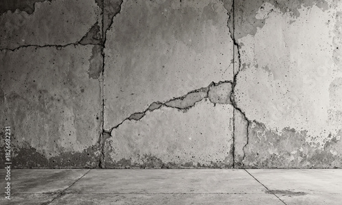 Concrete Canvas Creed - Stain fresco wall, straight gallery, light opposite, grayscale, aesthetic with function erosion edict, neglect curated canon.