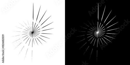 Dynamic abstract spiral sound wave rhythm lines. Circular spiral sound wave rhythm of lines. Circular futuristic abstract lines, black and white background.	
