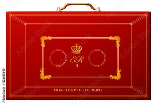 Official United Kingdom Chancellor’s Budget Box Showcasing Prestigious Government Identity and Tradition