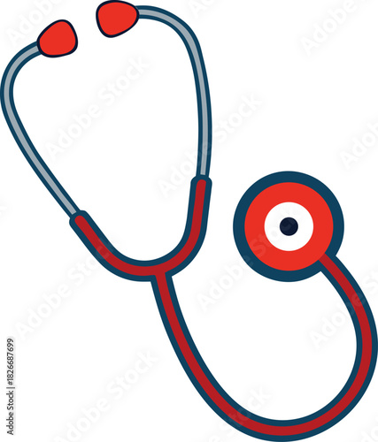 Modern medical stethoscope vector for healthcare design