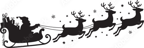 Christmas Reindeers with Sleigh