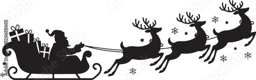 Christmas Reindeers with Sleigh