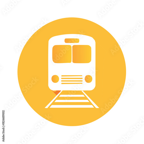 Train icon on yellow circle with shadow effect, public transport, railroad transport Free Download Train icon on yellow circle with shadow effect, public transport, railroad transport - GFXLoad
