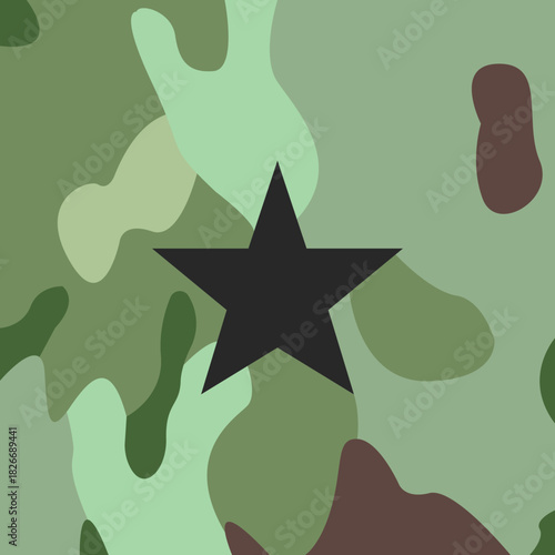 Brigadier General emblem icon on army uniform, insignia, vector