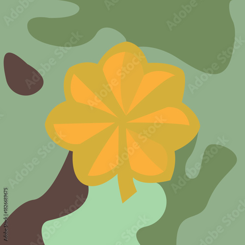 Major emblem icon on army uniform, insignia, vector.