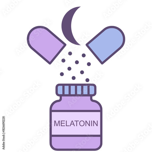 Melatonin Sleep Supplement Bottle representing sleep aids and nighttime support