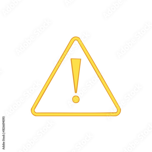 Warning Icon Triangle with Exclamation Point Symbol Illustration