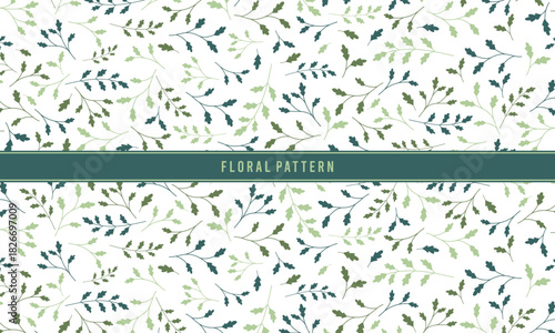 Fresh Spring Acorn Leaf Seamless Pattern for Fabric