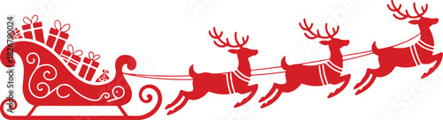 Moose sleigh red