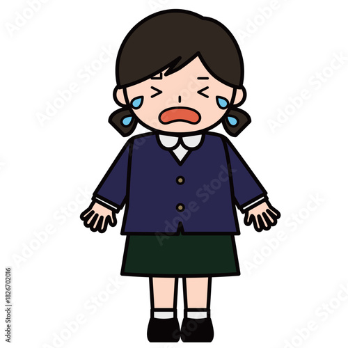 泣いている女の子