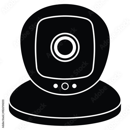 smart baby monitor on white background